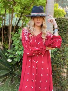 Clothing wholesaling: Santana Dress Merlot - ARCHIVE SALE