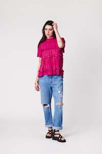 Clothing wholesaling: Haze Blouse - Magenta - SAMPLE SALE