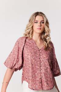 Aurora Blouse - Rose - SAMPLE SALE