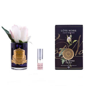 Cote Noire Rose Bud Black Glass Gold  Blush