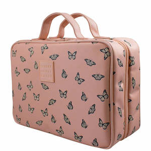 Tender Love + Carry Blush Butterfly Hanging Washbag