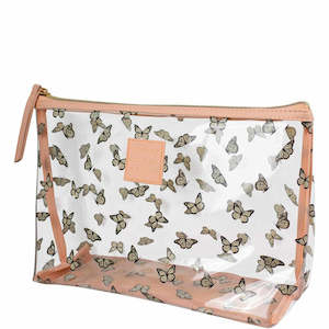 Tender Love + Carry Blush Butterfly Clear Holdall Bag