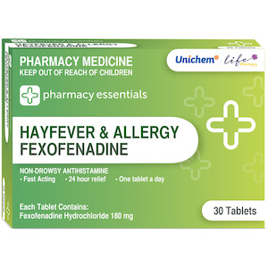 Pharmacy Essentials Fexofenadine 180mg Tablets 30pk