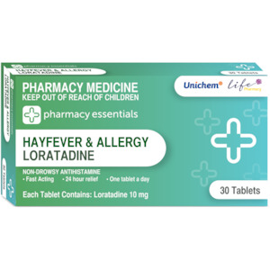 Pharmacy Essentials Loratadine 10mg Tablets 30pk