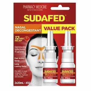 Sudafed Nasal Decongestant Spray 20mL 2pk