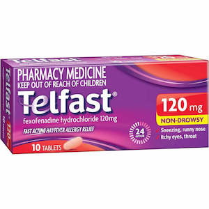 Telfast 120mg Tablets 10s