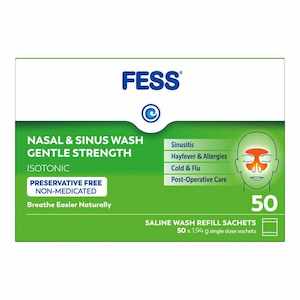 Chemist shop - pharmacy: Fess Nasal & Sinus Wash Refill Gentle Strength 50pk