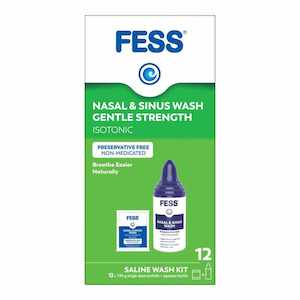 Fess Nasal & Sinus Wash Kit Gentle Strength 1.94g 12pk