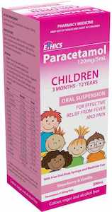 Ethics Paracetamol 120mg/5ml Oral Suspension 200ml