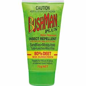 Bushman Plus Dry Gel 80% Deet with Sunscreen 75g