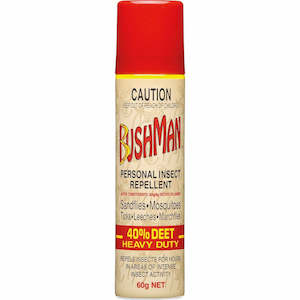 Bushman Heavy Duty Aerosol 40% Deet 60g