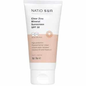 Natio Clear Zinc Mineral Sunscreen SPF50 50g