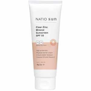 Natio Clear Zinc Mineral Sunscreen SPF50 100g