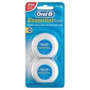 Oral B Essential Dental Floss 50m 2pk