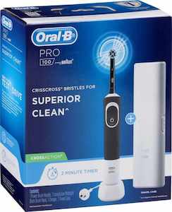 Oral B Pro 100 Deep Clean Electric Toothbrush Midnight Black