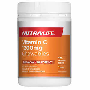 Chemist shop - pharmacy: Nutra-Life Vitamin C 1-A-Day Tablets 1,200mg 120s