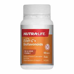 Chemist shop - pharmacy: Nutra-Life Ester-C 1000mg with Bioflavonoids Tablets 50s