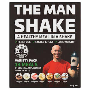 Chemist shop - pharmacy: The Man Shake Variety Pack Sachets 14pk