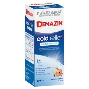 Pharmacy: Demazin Cold Relief Colour Free 200ml