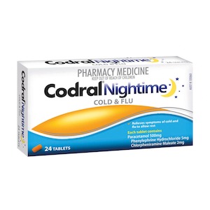 Codral Nightime  24 Tablets