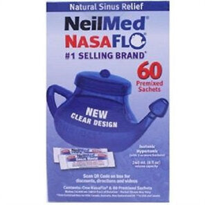 Pharmacy: Neilmed Nasaflo Neti Pot With 60 Packets