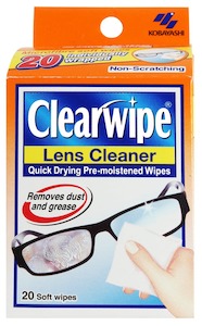 Clearwipe Lens Cleaner Wipes 20