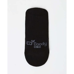 Boody Men'S Invisible Socks - Black 6-11