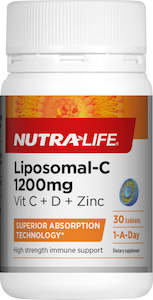 Nutra Life Liposomalc 1200Mg Vit C, D&Zinc 30