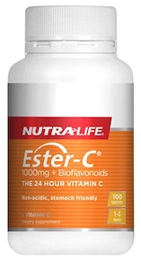 Nutralife Ester C 1000Mg  Bioflavonoids 100 Tablets