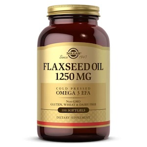 Solgar Flaxseed Oil 1250Mg 100 Soft Gels