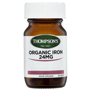 Thompson'S Organic Iron 24Mg 30 Tablets