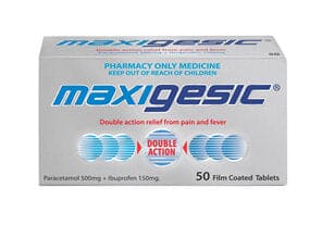 Maxigesic Double Action Pain Relief Tablets 50S