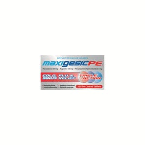 Pharmacy: Maxigesic Pe Triple Action 20 Tablets