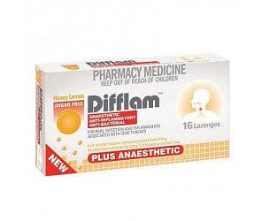 Difflam Plus Anaesthetic Lozenge Honey Lemon 16