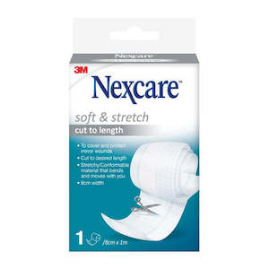 Pharmacy: Nexcare Soft & Stretch Cut To Length Dressing 8Cm X 1M