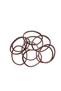 Mita HE4442BR Active Non Slip Elastics Thin/Thick Brown (Pack of 10)