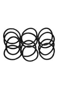 Chemist shop - pharmacy: MITA HE4424BK Snag Free Elastics Thick Black (Pack of 12)