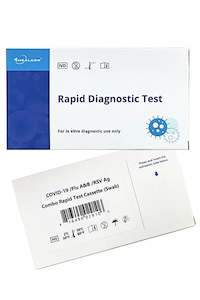 HEALGEN Covid-19, Influenza A&B & RSV - 4 in 1 Combo Rapid Test