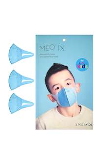 MEO X Kids Face Mask Disposable 3 Pack Blue