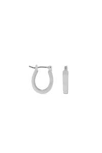 Chemist shop - pharmacy: EarSense F353 15mm Silver Chunky Oval Click Hoops