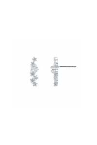 EarSense Silver Crystal Starburst Stud