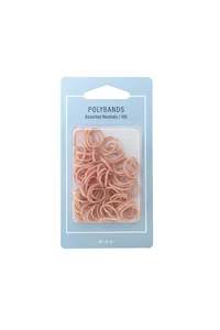 MAE 40-2249 Elastic Polybands Assorted Neutrals 100