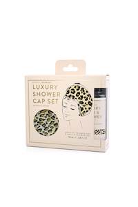 The Somerset Toiletry Co. Luxury Shower Cap Set Leopard