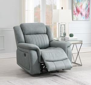 Gavin Single-Seater Electric Recliner Chair - Grey