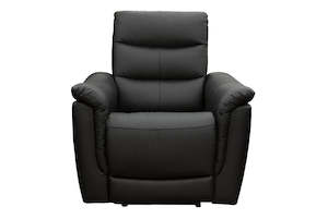 Lisbon Black Single Seater Leather Power Recliner Chair