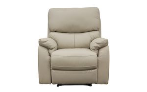 Salvador Leather Recliner Chair - Beige