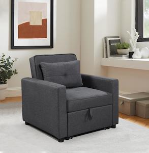 Lobo Single Seater Pull Out Fabric Sofa Bed