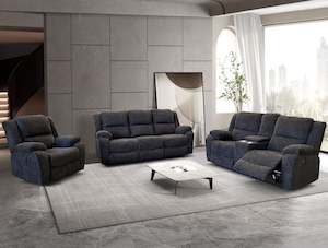 Furniture: Malmo 3-Piece Fabric Recliner Set