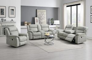 Gavin 3-Piece Electric Recliner Sofa Set - Beige