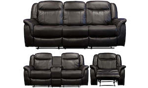 Furniture: Tulip 3 Piece Recliner Sofa Set - Brown